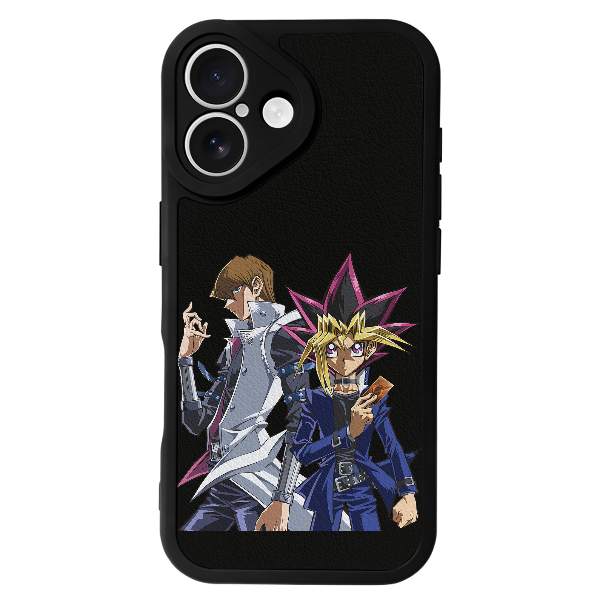 （画像用） 遊☆戯☆王 Yu-Gi-Oh! 【iPhone 16シリーズ対応】シリコンスマホケース（レザー調） 材質：シリコン
